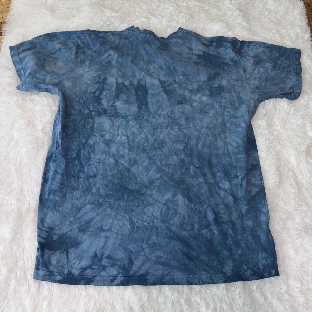 The Mountain T Shirt Mens Large Blue Tie Dye Kitten‎ Overalls Graphic Tee vtg